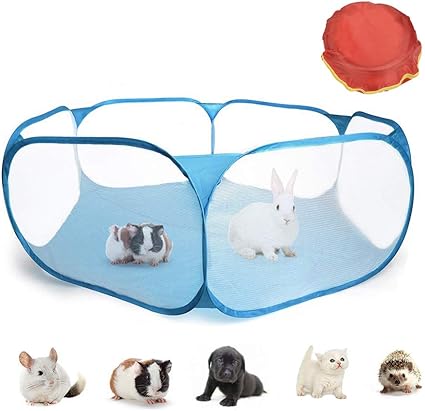 puppy playpen with hanging toys