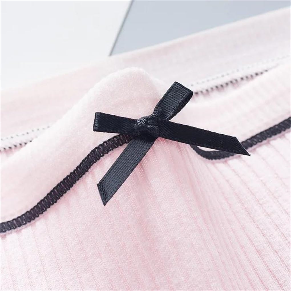 4-Piece Set Panties Women Underwear Solid Mid-Waist Cotton Panties Women's Underpants Briefs