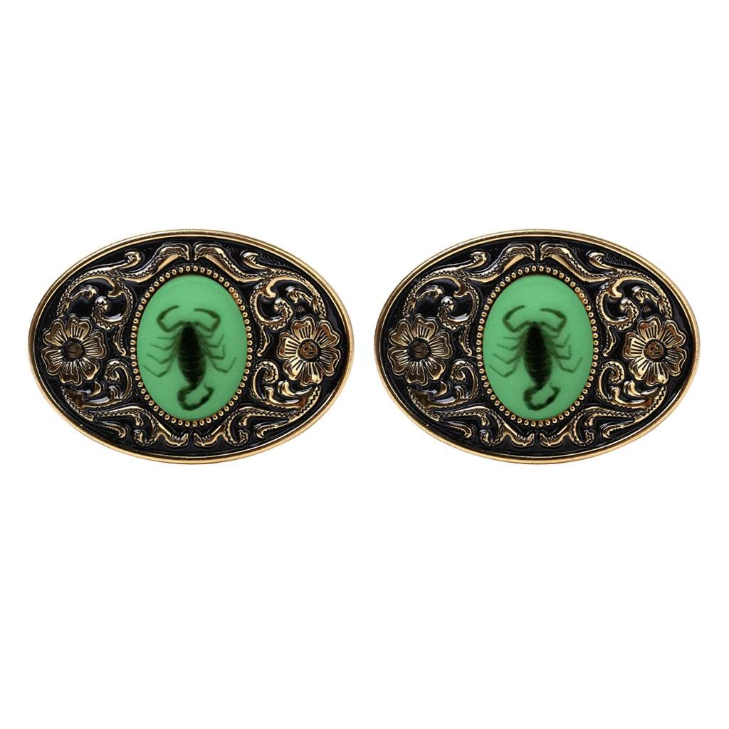 2 Pieces Mens Western Belt Buckle Luminous Stone Scorpion Animal Belt Buckle| Premium | Elegant | Adjustable-image-34