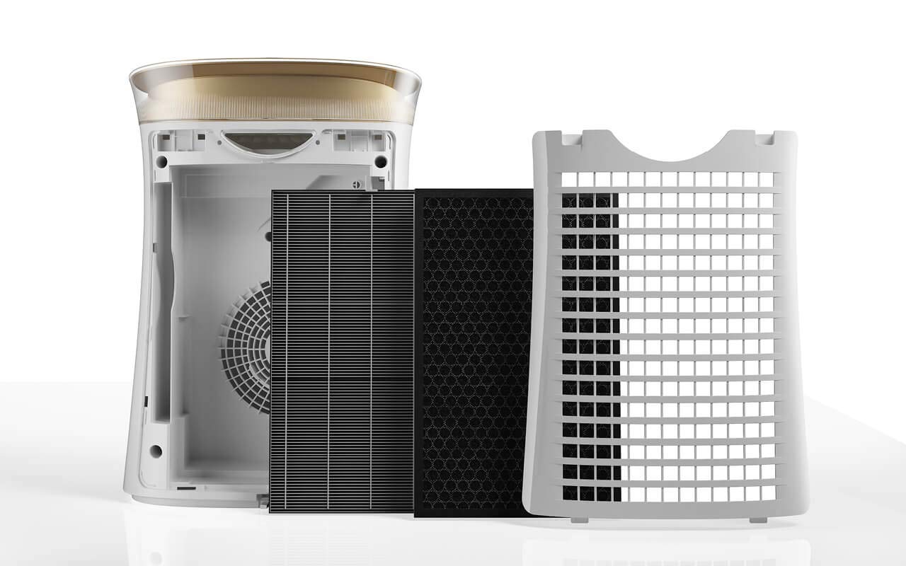 Sharp UA-PG50E-W Purificatore Umidificatore aria, 40 mq, tecnologia Plasmacluster-Ion, tre livelli di filtro (prefiltro, antiodore, HEPA), molto silenzioso (23 dB)