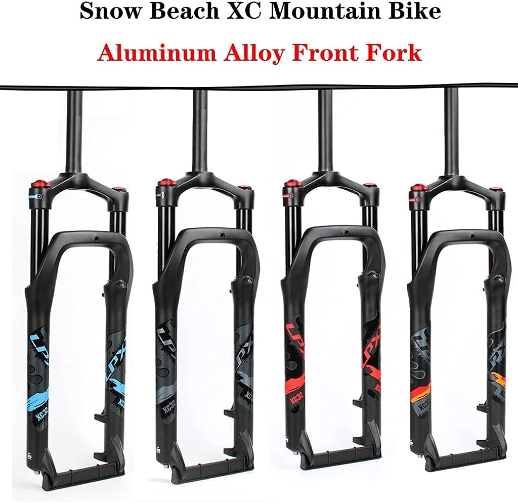 Widelec do rowerów górskich 20 cali 26 Snow Beach XC, gruby widelec, ultralekki stop aluminium, zawieszenie pneumatyczne, 20" x 4" MTB B, 26