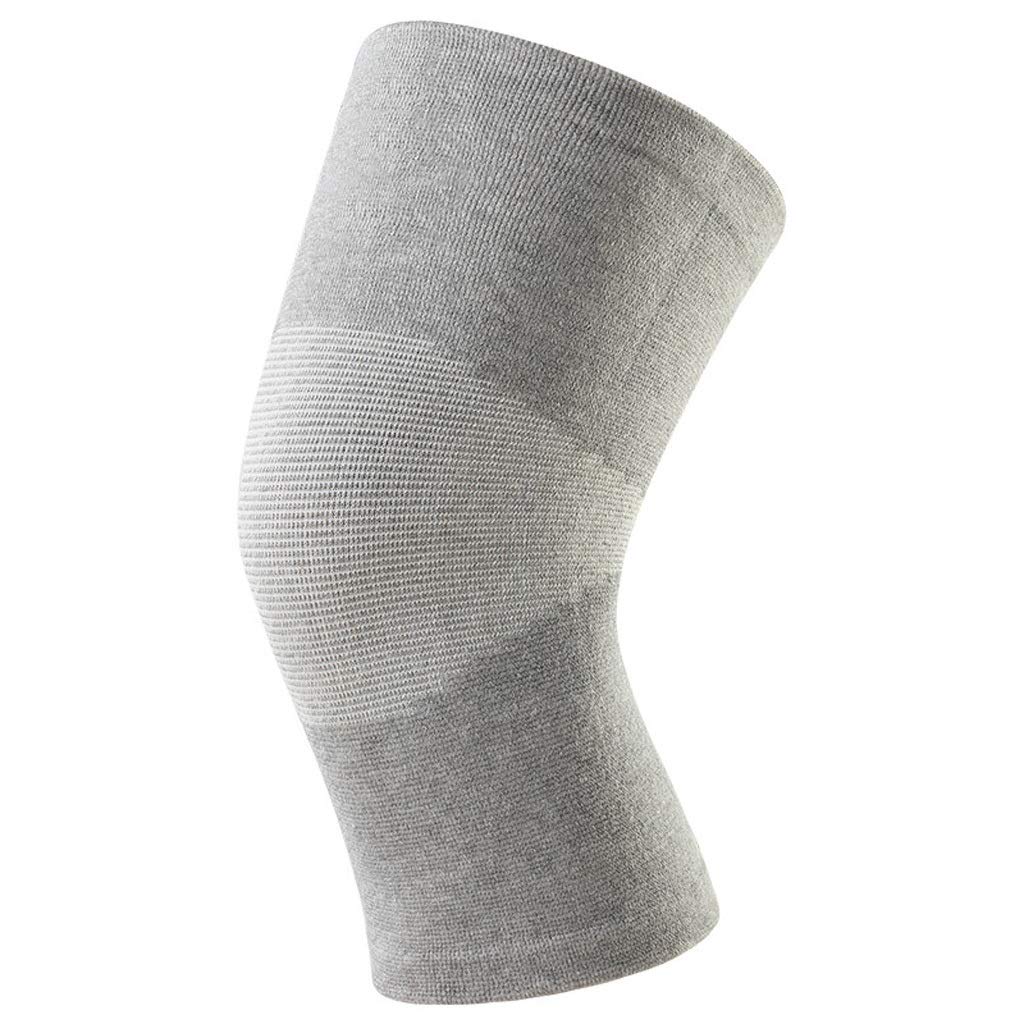 Genouillère tricotée arthrite jambe bandage élastique manchon de gymnastique chaud paire XL