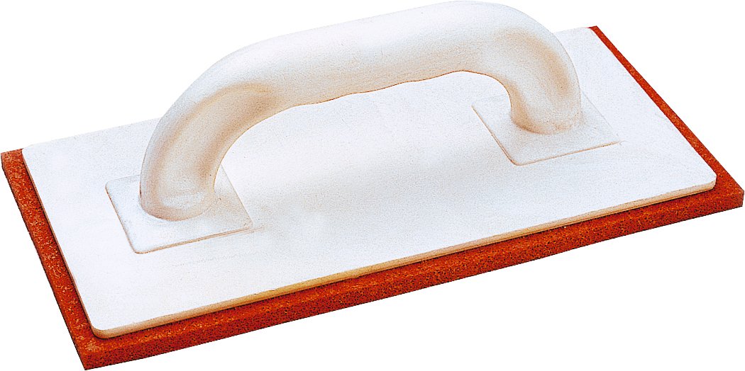 TRIUSO Kunststoff-Reibebrett 9 mm, 140 x 280 mm – Reibebrett mit Schwammgummibelag für Edelputze