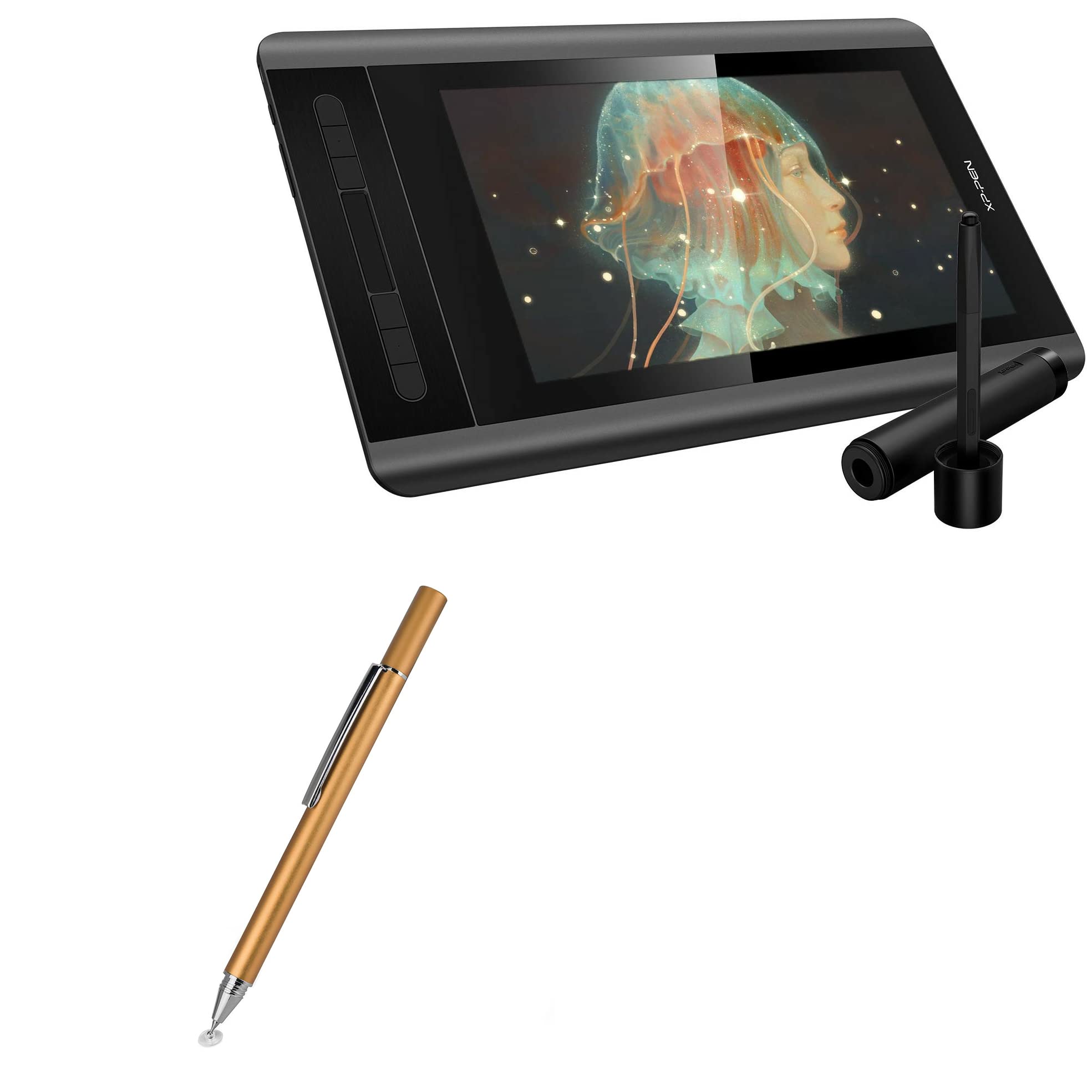 BoxWave Stylus Pen Compatible with XP-Pen Artist Display 12 Pro - FineTouch Capacitive Stylus, Super Precise Stylus Pen for XP-Pen Artist Display 12 Pro - Champagne Gold