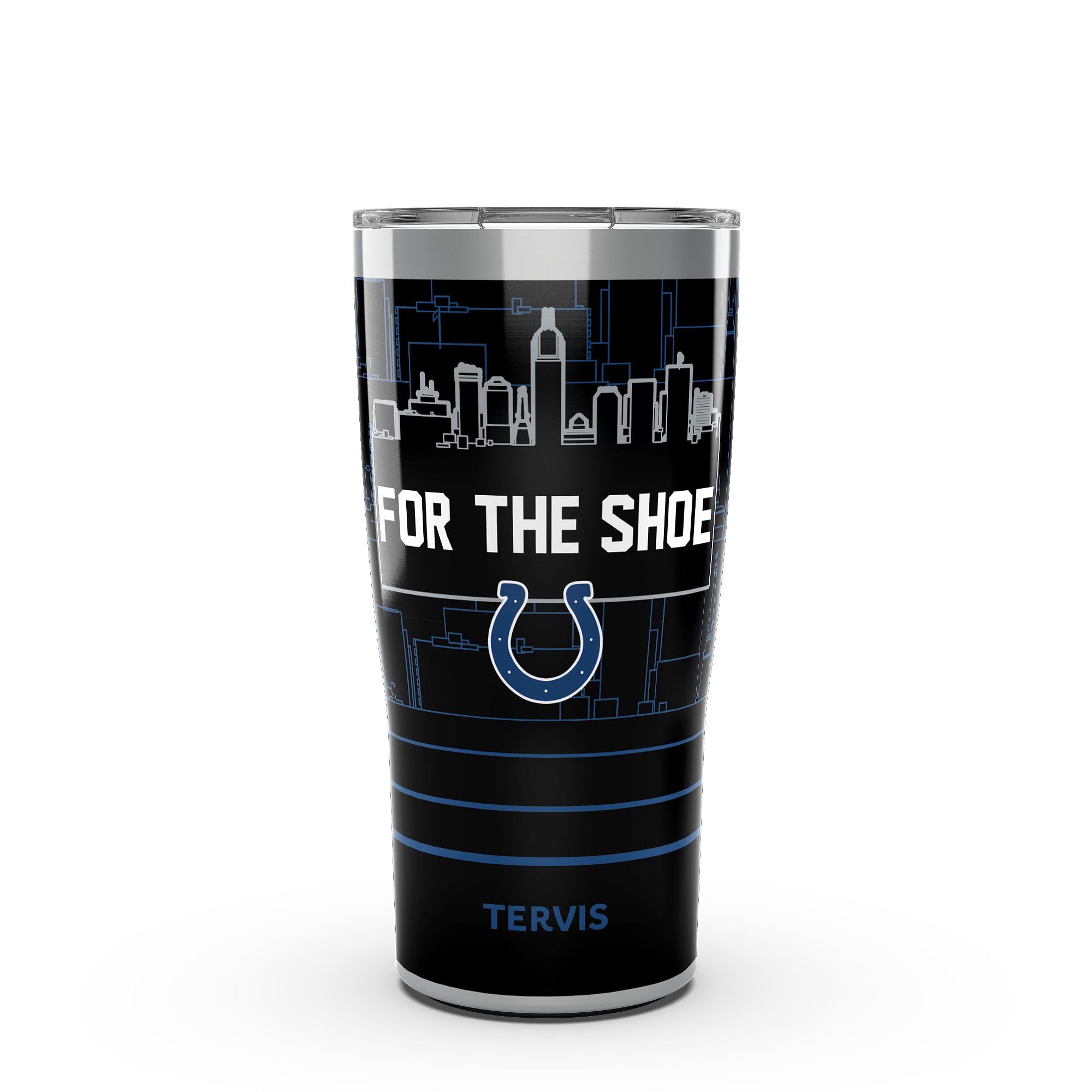 Tervis Traveler NFL Indianapolis Colts - Slogan Triple Walled Insulated Tumbler Travel Cup Keeps Drinks Cold & Hot, 20oz, Stainless Steel