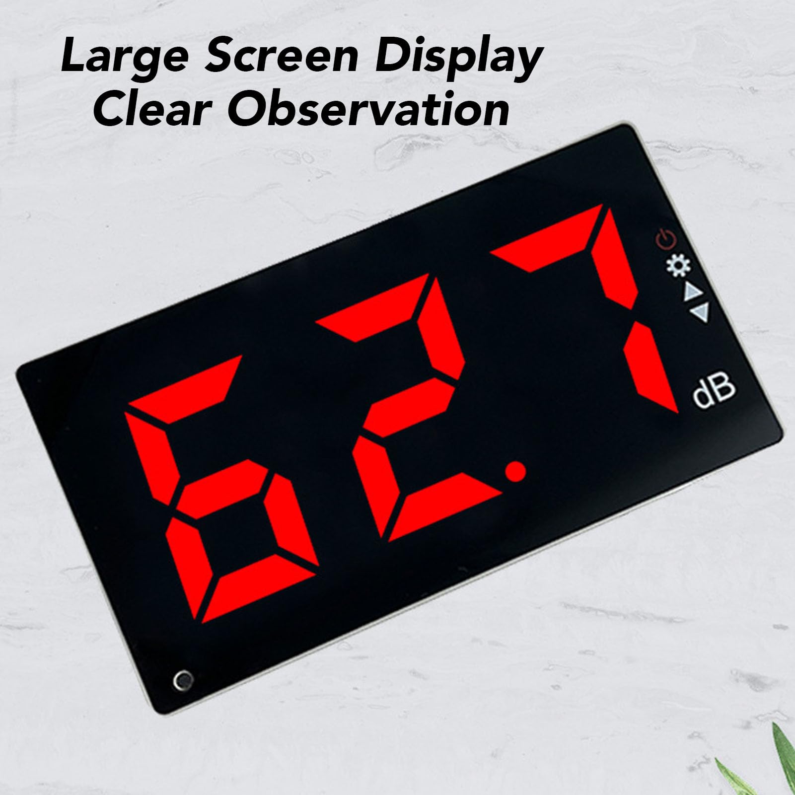 Medidor de nivel de sonido de pared Pantalla LCD de 3 pulgadas Medidor de decibelios digital de 30-130 dB con recordatorio de sonido