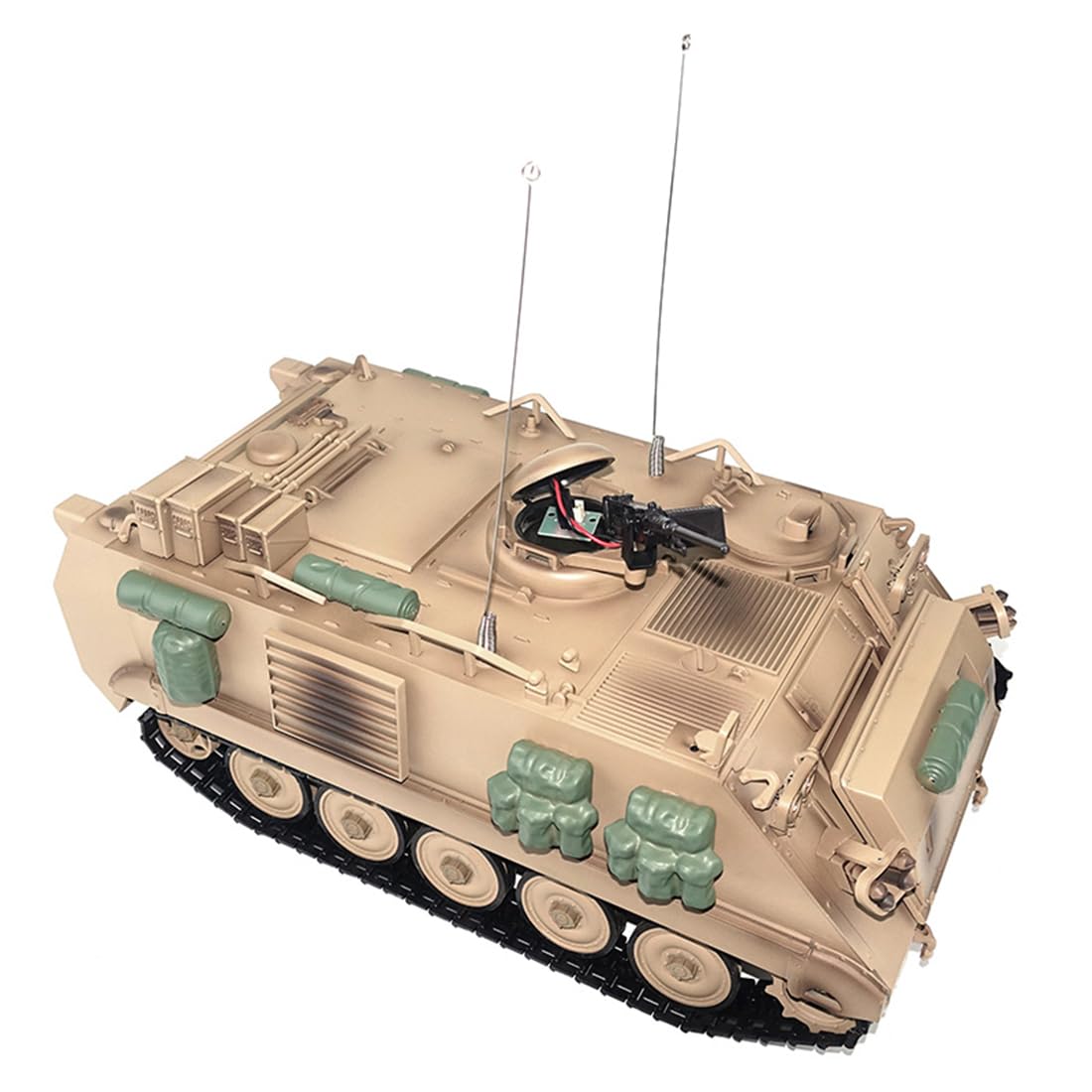 Transporte blindado de personal a escala 1/16 M311A2 RC, vehículo a control remoto totalmente proporcional de 2.4 G con humo realista, sonido y luces, regalo para adultos, adolescentes, simulación y