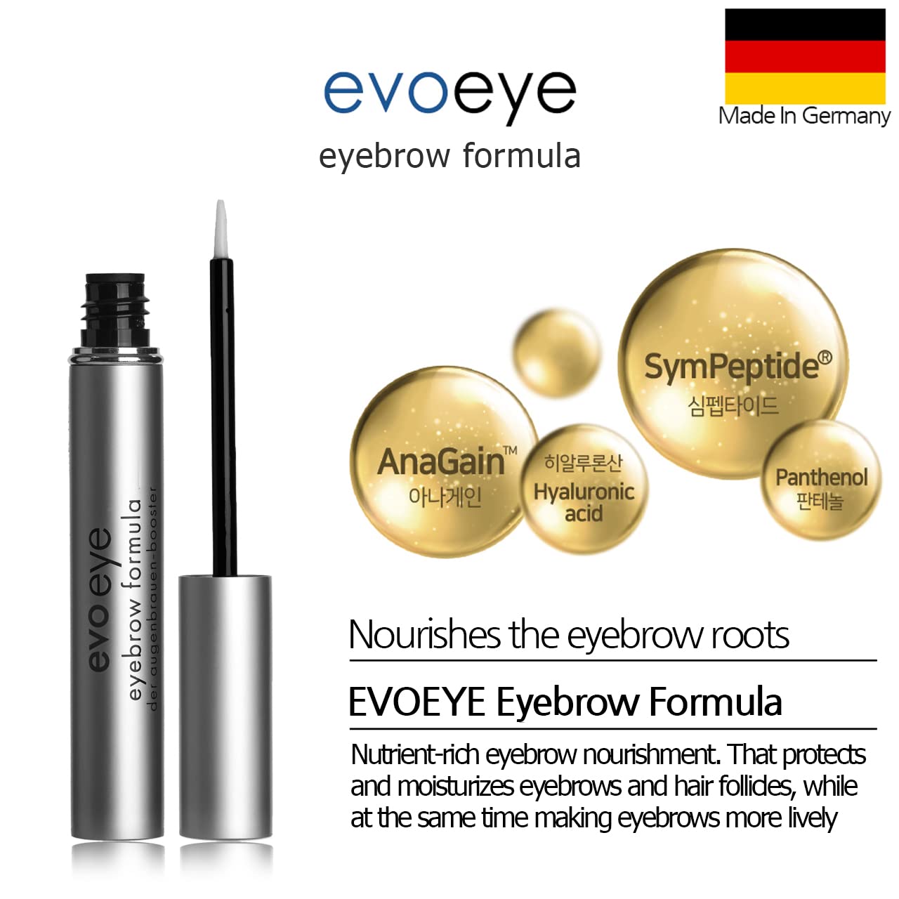 EVOBEAUTY EVOEYE Eyebrow Formula 6ml 0.2fl oz Premium Eyebrow Supplement