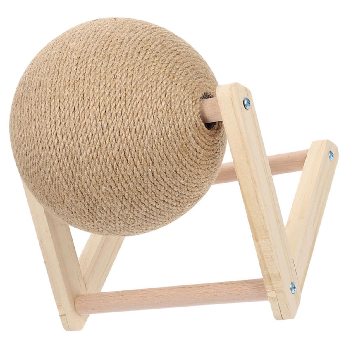 Bola rascadora para gatos grande JECOMPRIS de madera y sisal para interiores