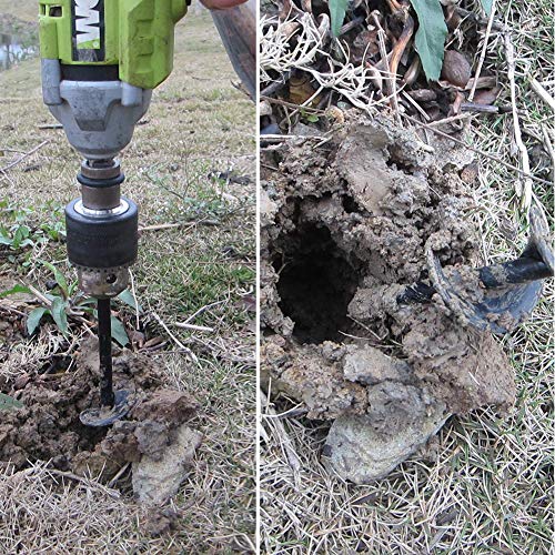Image of TCBWFY Auger Drill Bit for Planting,1.6X9 inch Garden Auger, Bulb Auger, Easy Planter Rapid Planter Bulb & Bedding Plant Auger for 3 /8 inchHex Drive Drill