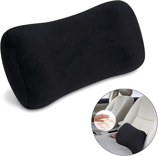 Big Ant Lumbar Support Pillow, Memory Foam Lumbar Back Support Pillow Relief Back Pain,Suitable for Car Seat,Office Chair,Wheelchair-Black