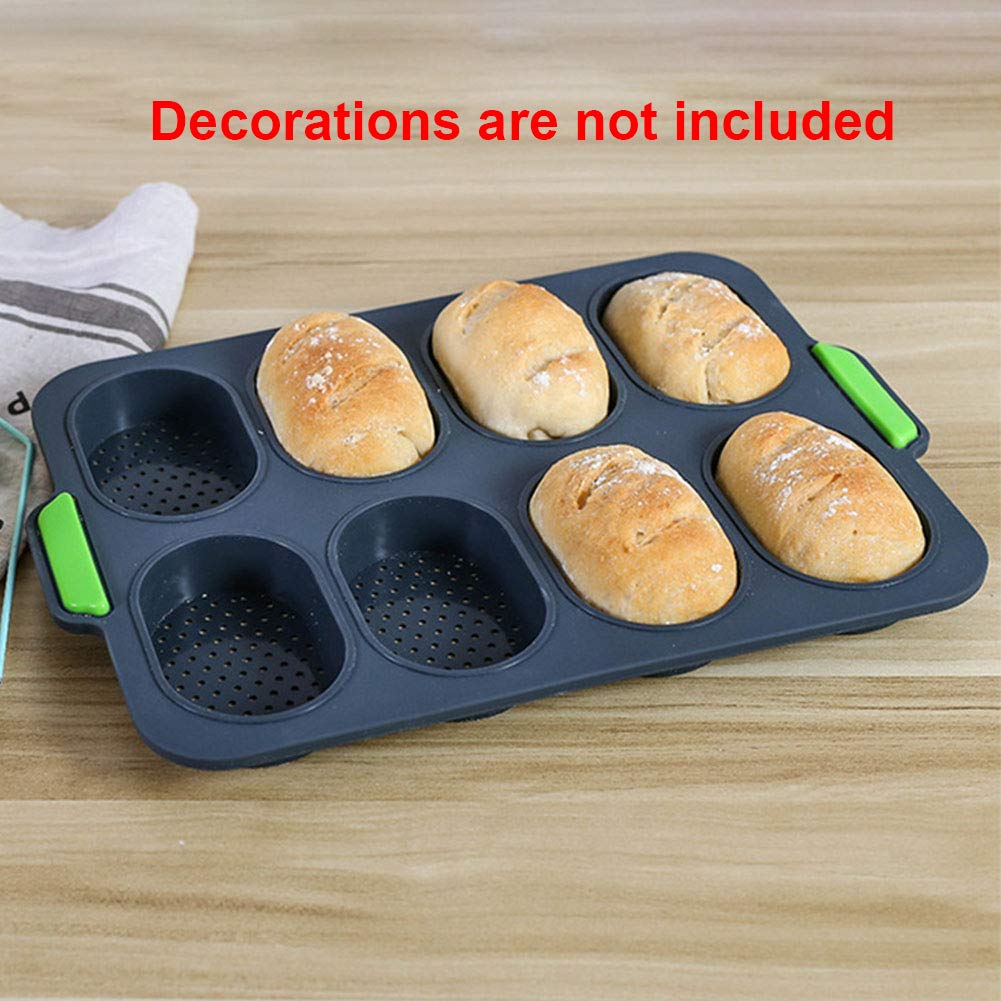 Mini-Baguette-Backblech, Perforiert & Antihaftbeschichtet - 34,5x21,3 Cm, Für Knusprige Brötchen & Mini-Brote