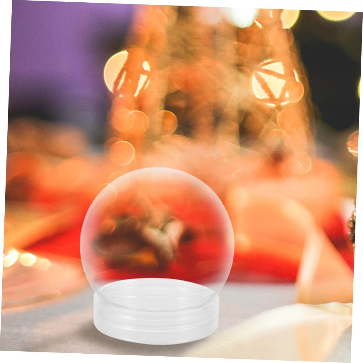24 Pièces Kit DIY Boule à Neige Transparente Plastique Stable pour Décoration Noël et Bricolage Festive