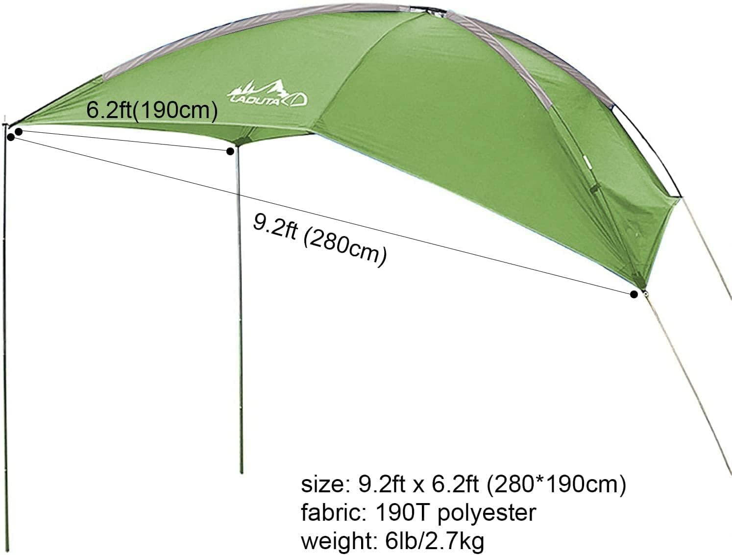 TentHome Tendalino Auto Camper Campeggio, Veranda per Roulotte Caravan, Tenda Furgone Posteriore Laterale, Tenda Portellone SUV da Campeggio, Van