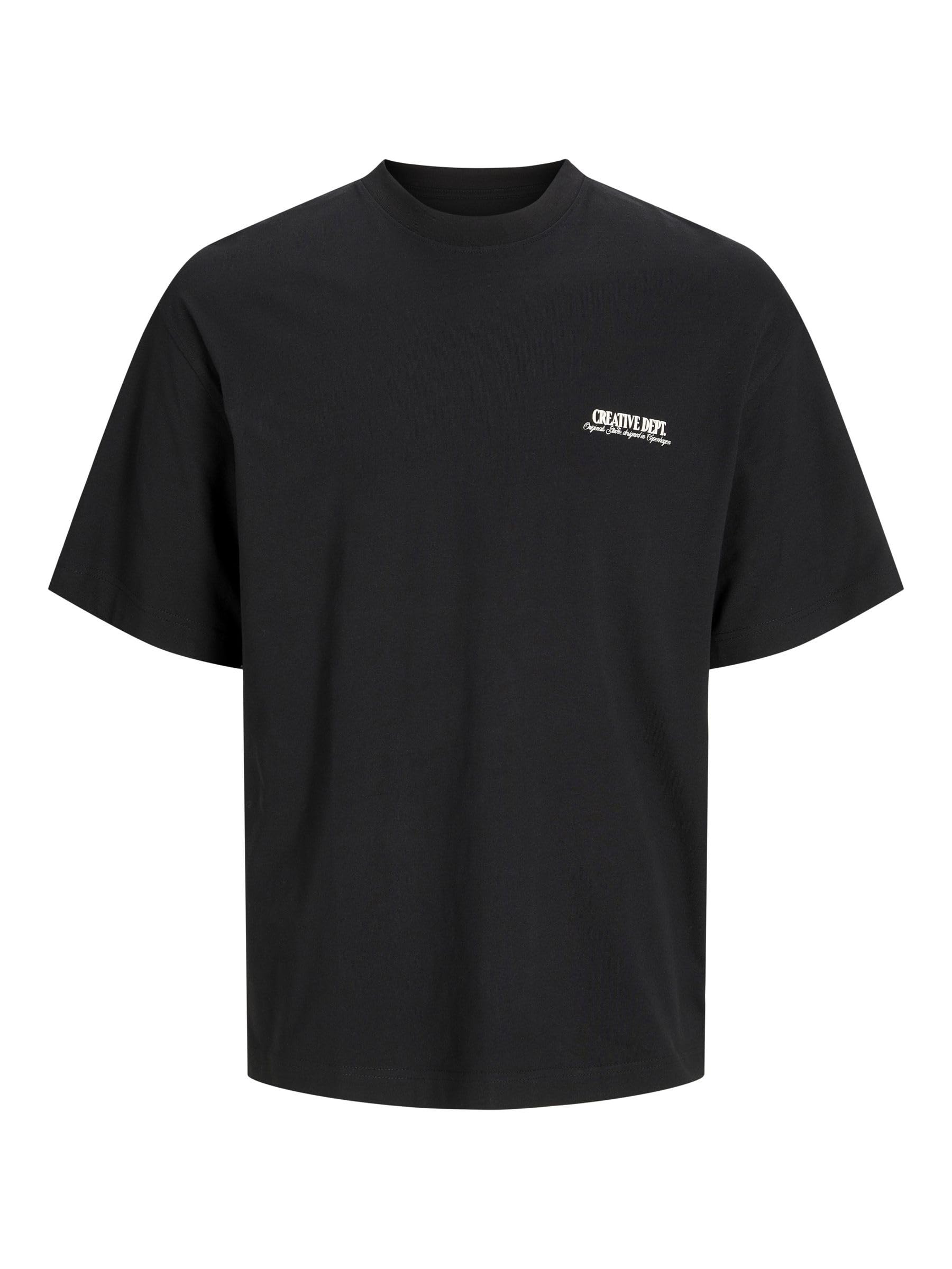 JACK&JONES JORROXBURY Type Tee SS Crew Neck, Black, M