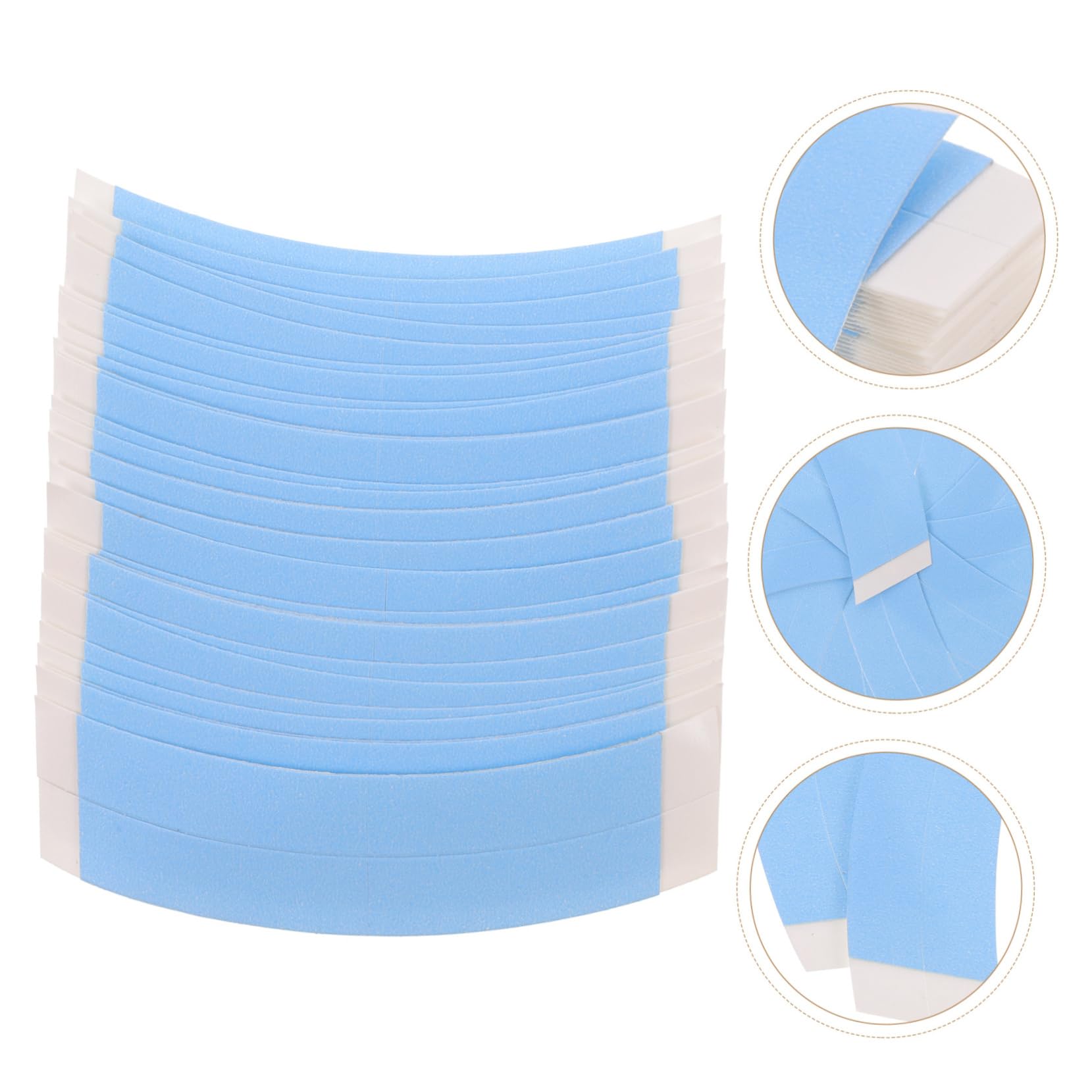 SHERCHPRY Cinta De Doble Cara Double Sided Tape Waterproof Tape Cinta De Tupé De Encaje Pelucas Cintas De Encaje Cinta Frontal De Encaje Peluca Adhesivo Pegamento Blue 36 Piezas X 4