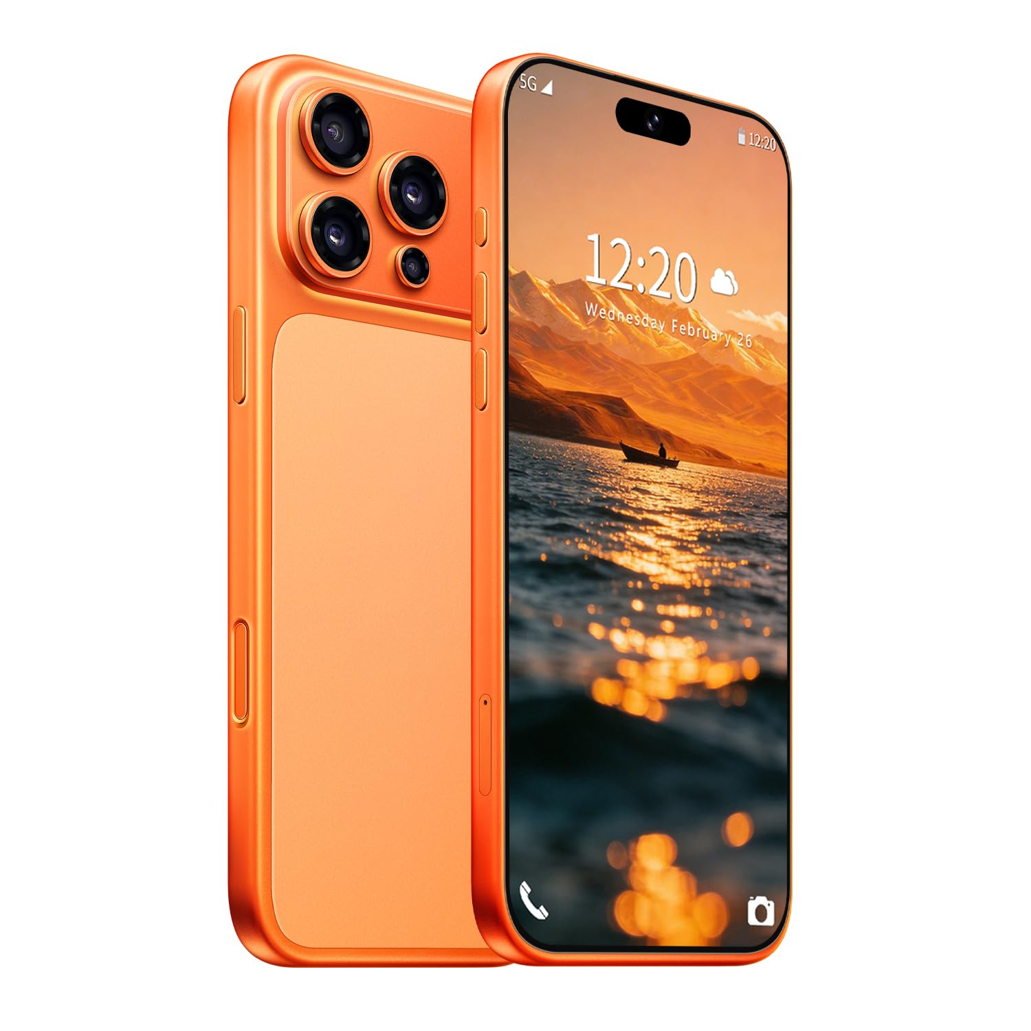 Huness 18 PM 16+1TB 7000mAh Battery 5G Unlocked Cell Phone (Orange)