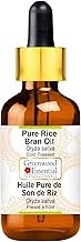 Greenwood Essential Pure Rice Bran Oil (Oryza sativa) with Glass Dropper | Cold Pressed | Natural | Undiluted | For Diluting Essential Oils | For Skin & Massage | Men & Women | 50ml