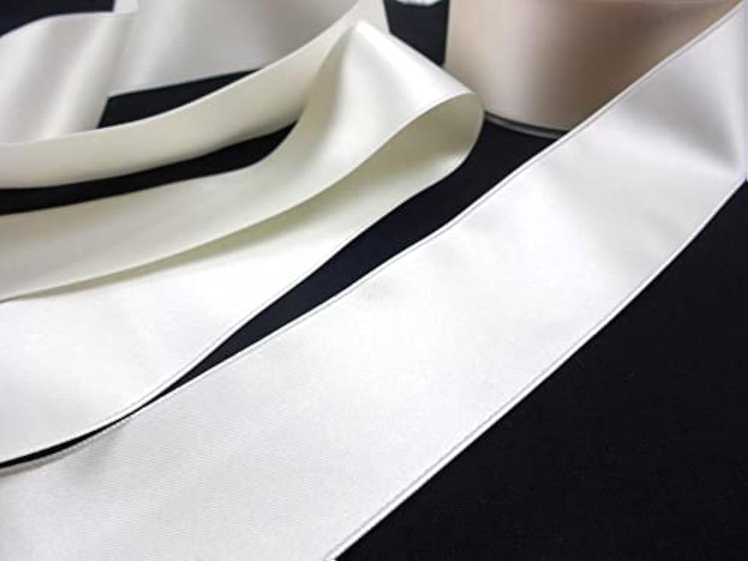 Double Sided Satin Ribbon Size 25mm x 10 Meters, Perfect for Gifts Wrap Sew Party, Decorations Events Dress Wedding Christmas Crafts, Bows Car, DIY, Bouquets, Cake More (Black) — view 121