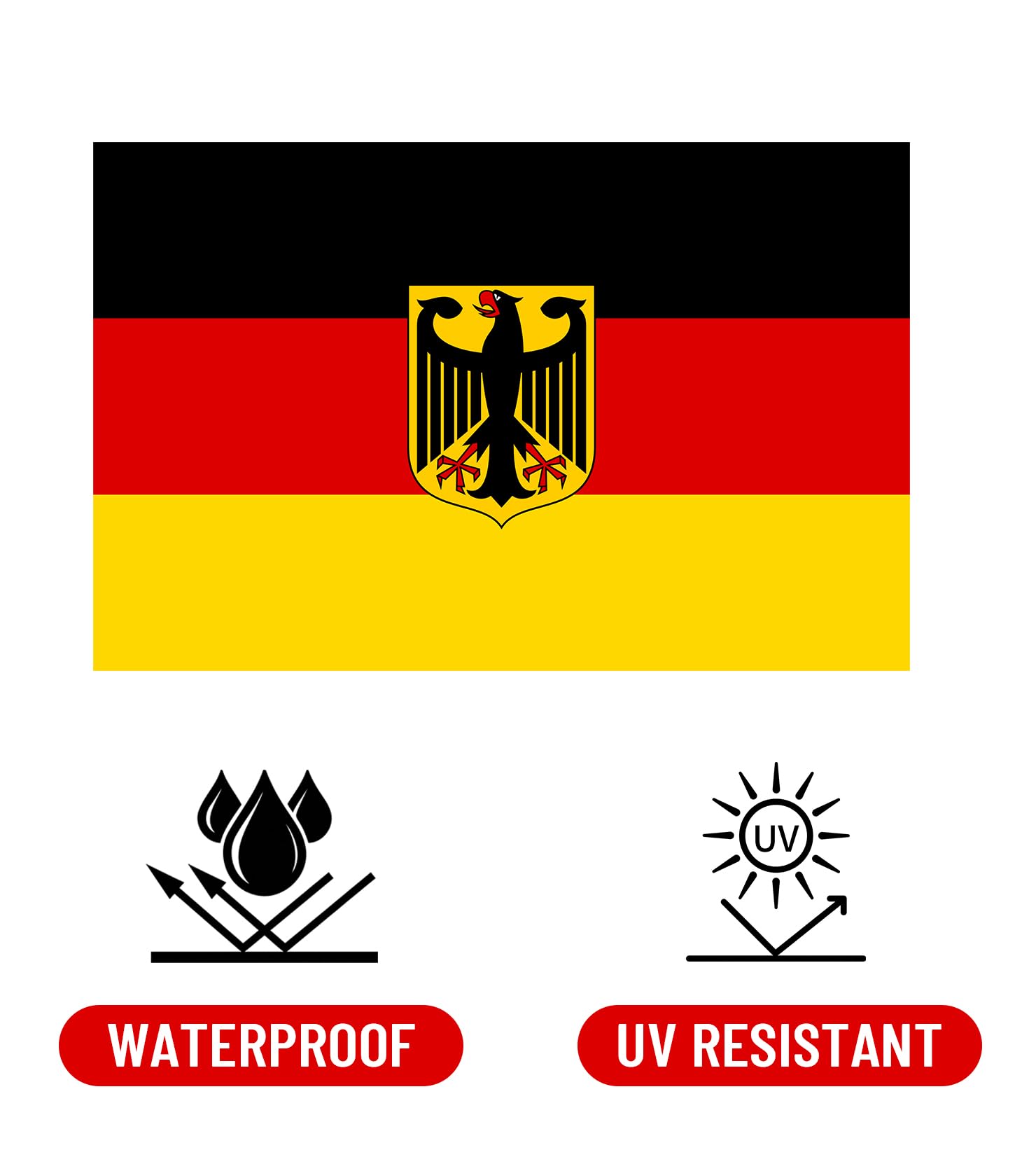 Deutschland Flagge & Fußball Aufkleber Set – Produktbild-Vorschau 14