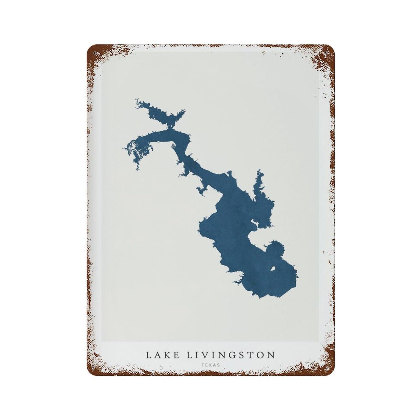 xiaoxiaoshen Lake Livingston House Gift Texas (2) Wall Decor Art Metal Tin Poster Modern Home Decor Art Home Bar Shop Decorations Vintage Sign 40x30cm