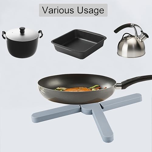 Miniatura 5 de 3 piezas de salvamanteles para ollas y sartenes calientes, juego de salvamanteles de silicona para platos y hierro, salvamanteles de cocina para