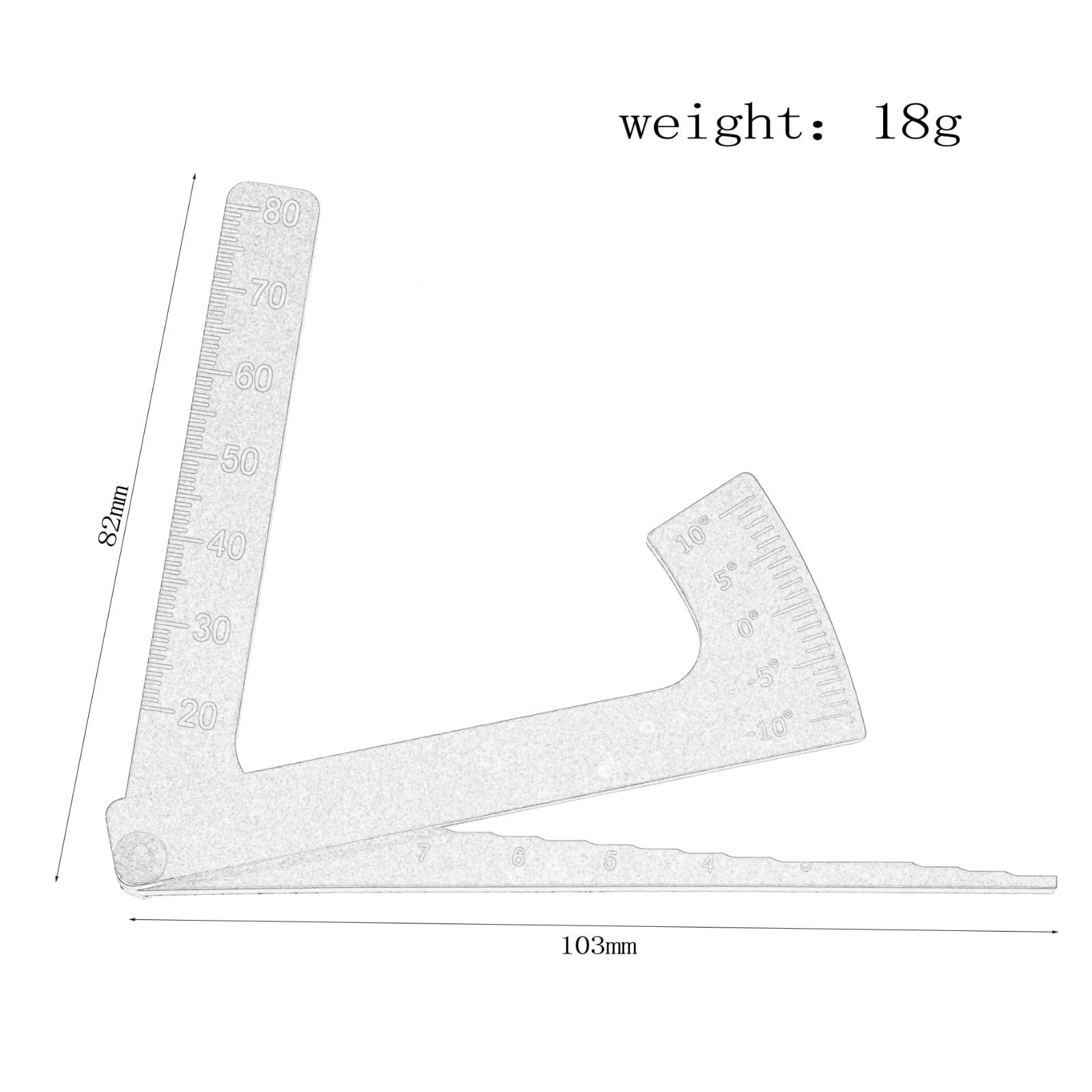 RC Juguetes Repuestos Para 3 En 1 Regla Medición Altura Aluminio Herramienta Para Medir El Ángulo Inclinació Caída Un Coche RC Suspensión Chasis Para Medir Ruedas Metálicas(Red)