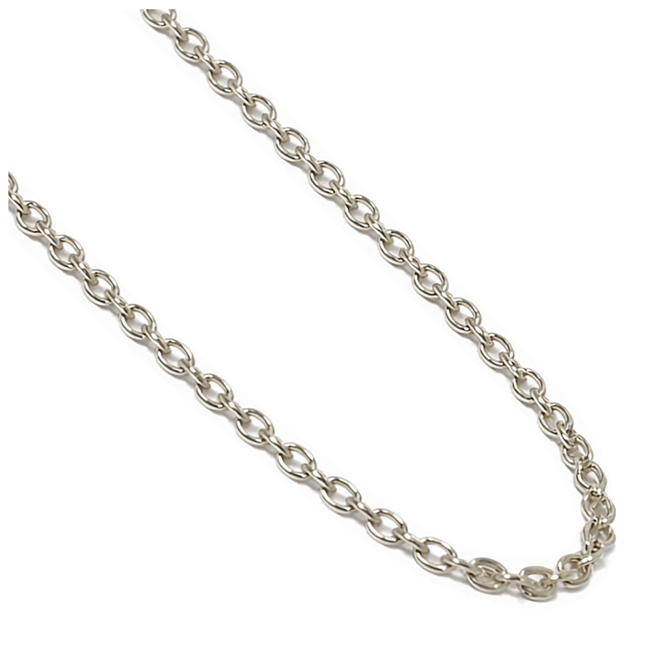 Amazon | シルバー925 あずきチェーン 長さ55cm 太さ1mm ネックレス
