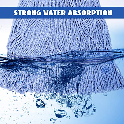 Image of Gejoy 10 Pack 24oz Mop Head Replacement Commercial Cleaning Mop Head Wet String Heavy Duty Cotton Industrial Mophead for Floor Cleaning