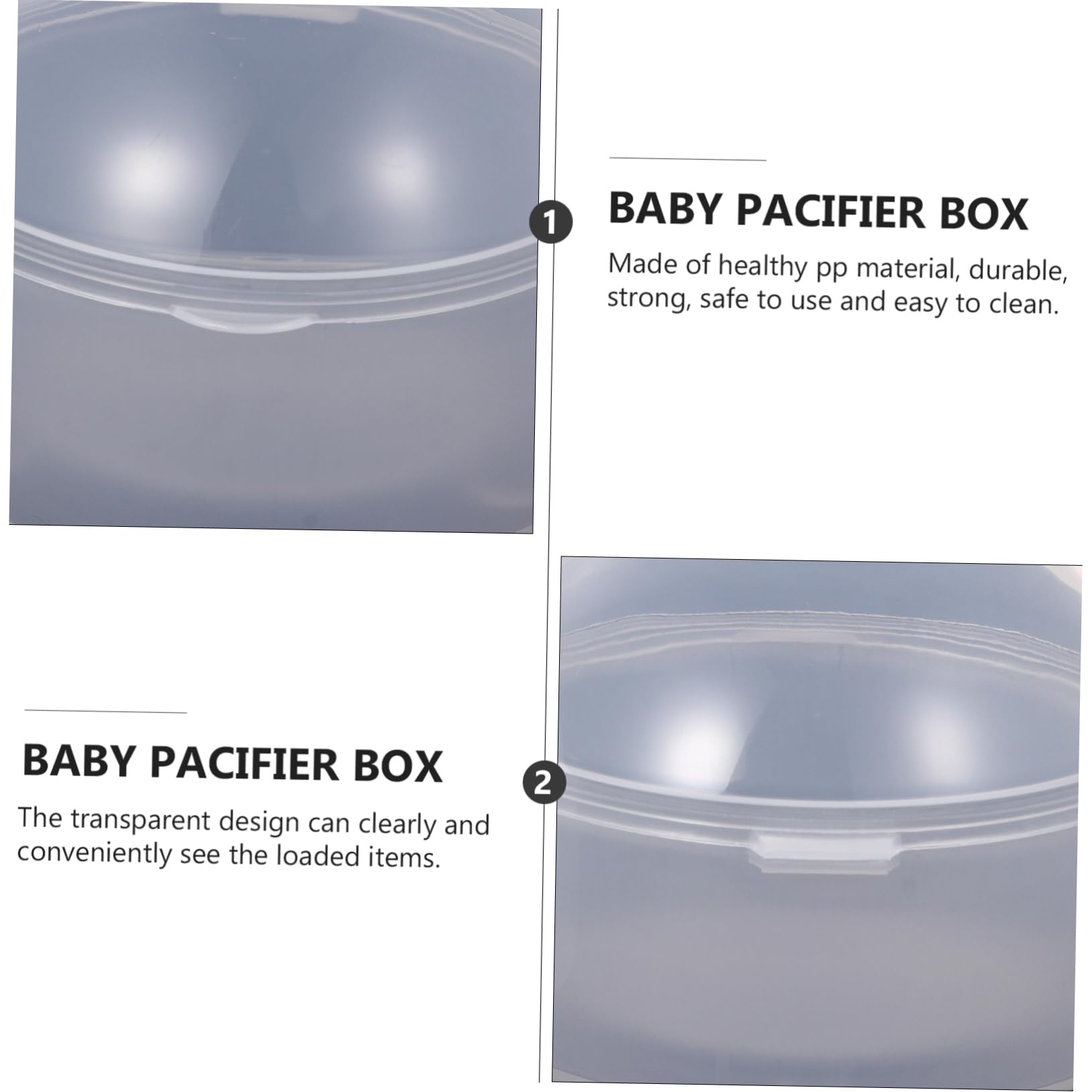 Estuche para Chupete 10 Unidades Caja de Almacenamiento para Chupetes Estuche de Limpieza para Chupetes e Protector para para Recién Nacidos Uso Doméstico Y de Viaje