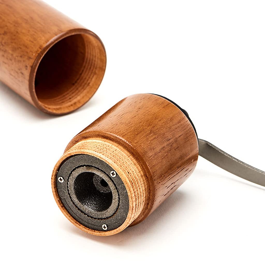 Molinillo Café Molino Cafe Molinillo de café Manual, Molinillo de café Burr con ajustes Ajustables, Molinillo de café de Madera de Mano con Hierro Fundido. Moledor De Cafe(B)