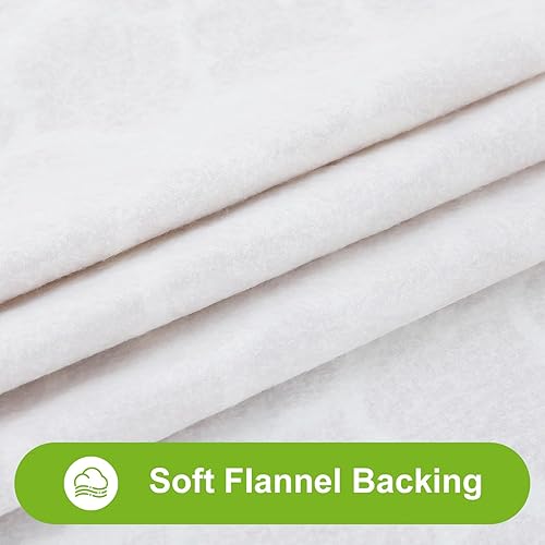 Miniatura 5 de smiry Mantel rectangular de pícnic, fundas de mesa elásticas impermeables para mesas de 6 pies, manteles de vinilo con parte trasera de franela