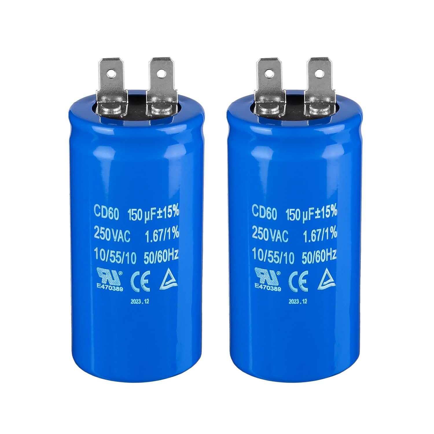 300uF/MFD CD60 Motor Start Capacitor 250VAC 50/60Hz for Electric Motor Starting 2 Pack