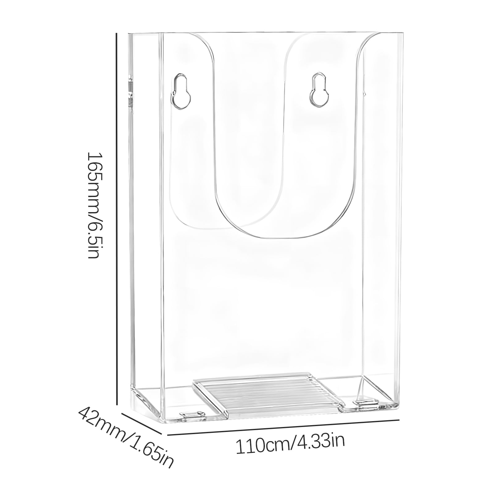 GAESHOW 5 soportes de pared para folletos, de acrílico, tamaño A6, expositor de folletos de mesa transparente, para folletos, menús y folletos