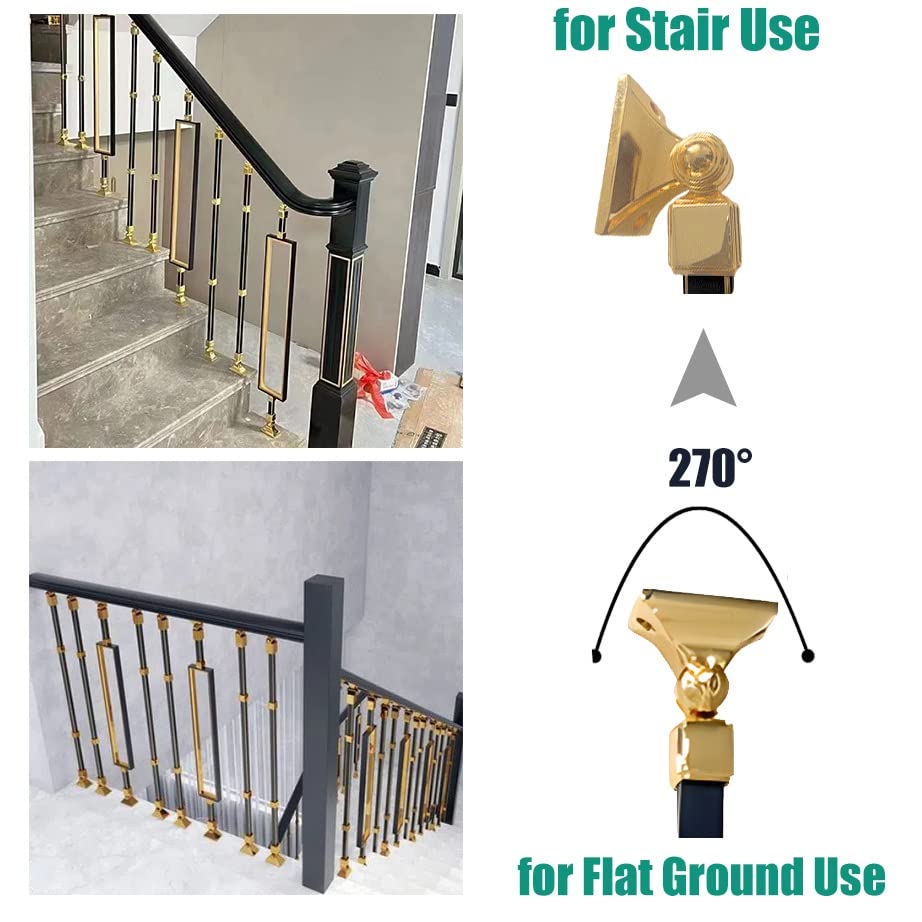 Stair Baluster Modern L-Shape Baluster Post - Black Wrought Iron Stair ...