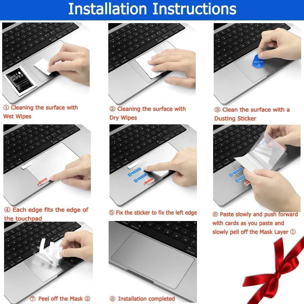 Cover protettiva per trackpad da 13 pollici, per MacBook Air 2025 da 13,6", chip M4 A3240, trasparente, impermeabile, antigraffio, antipolvere, per tastiera e touchpad, accessori protettivi (opaco)