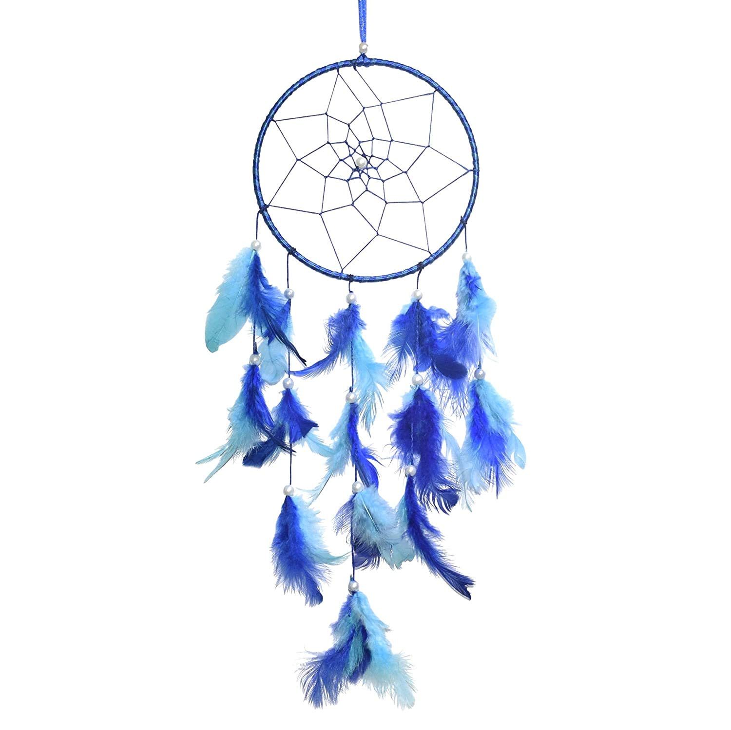 CANWIN™ | Dream Catcher | Wall Hanging | Blue & Sky Blue Colour | Handmade | Size : Size (LxB) 45 x 15 cm (Pack of 1) (B08QZKD55N) Amazon Price History, Amazon Price Tracker