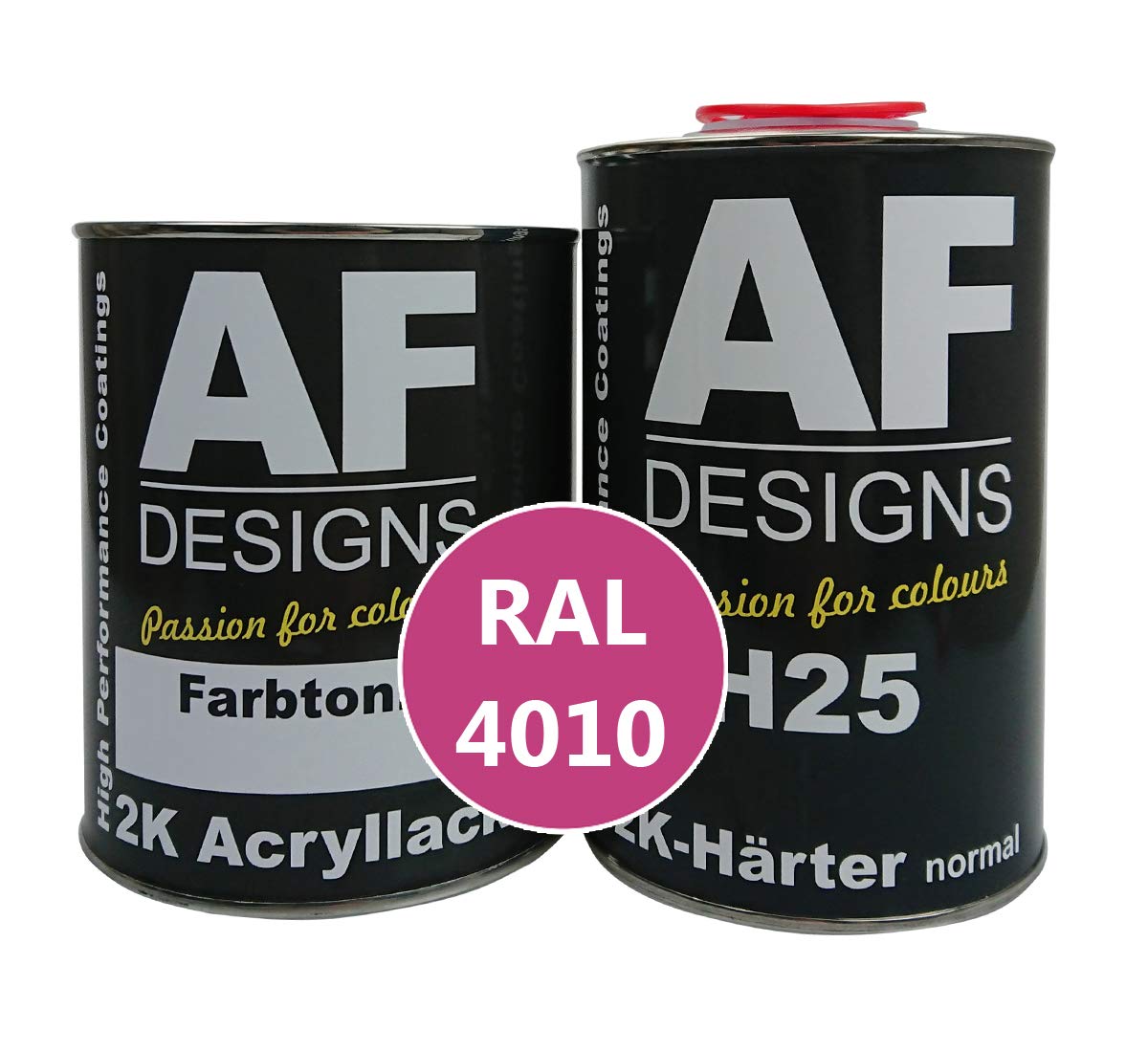 Alex Flittner Designs 2K lakier 3 kg zestaw RAL 4010 TELEMAGENTA jedwabiście matowy do drewna maszyny lakier przemysłowy do samochodów ciężarowych NFZ