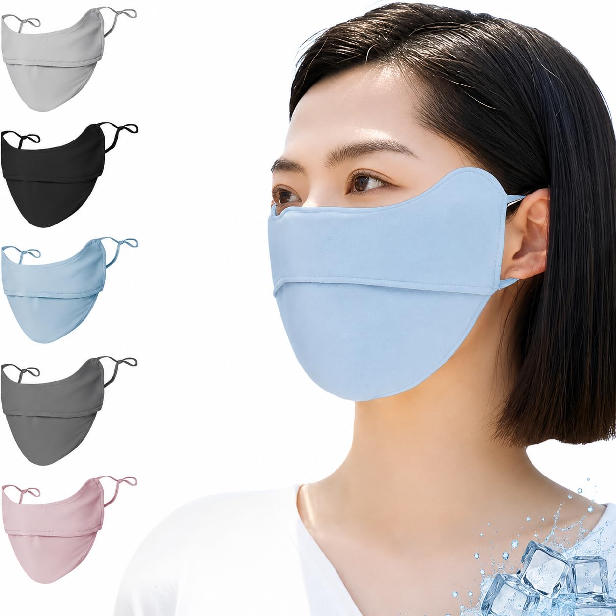 LAAVVA　UVカットマスク 冷感 冷感マスク 【 UVカット 99% UPF…