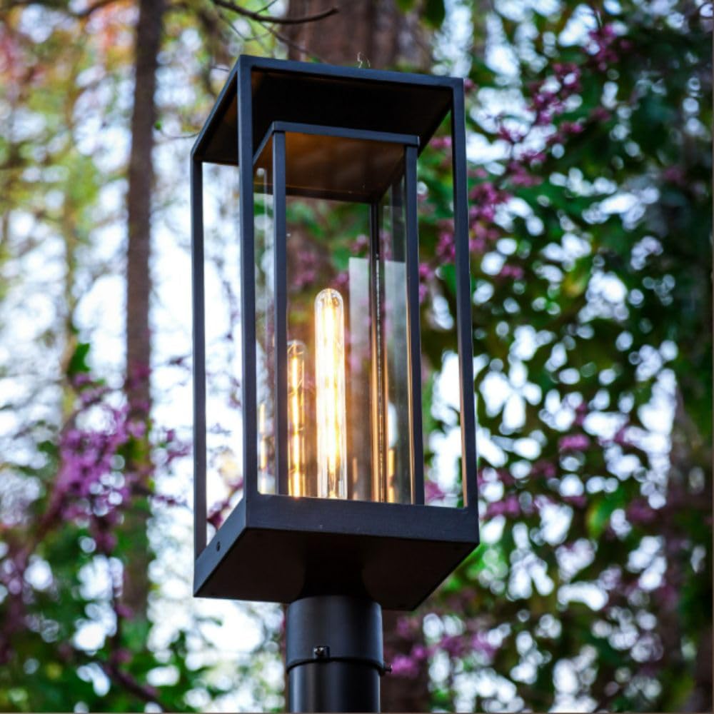 gama sonic novaedge solar post light - edison-style led for 3-inch poles | dusk-to-dawn outdoor accent light