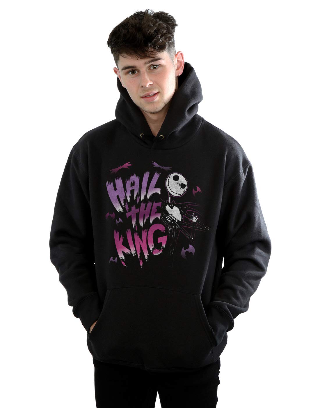 Disney Men's Nightmare Before Christmas Hail The King Hoodie Black Large