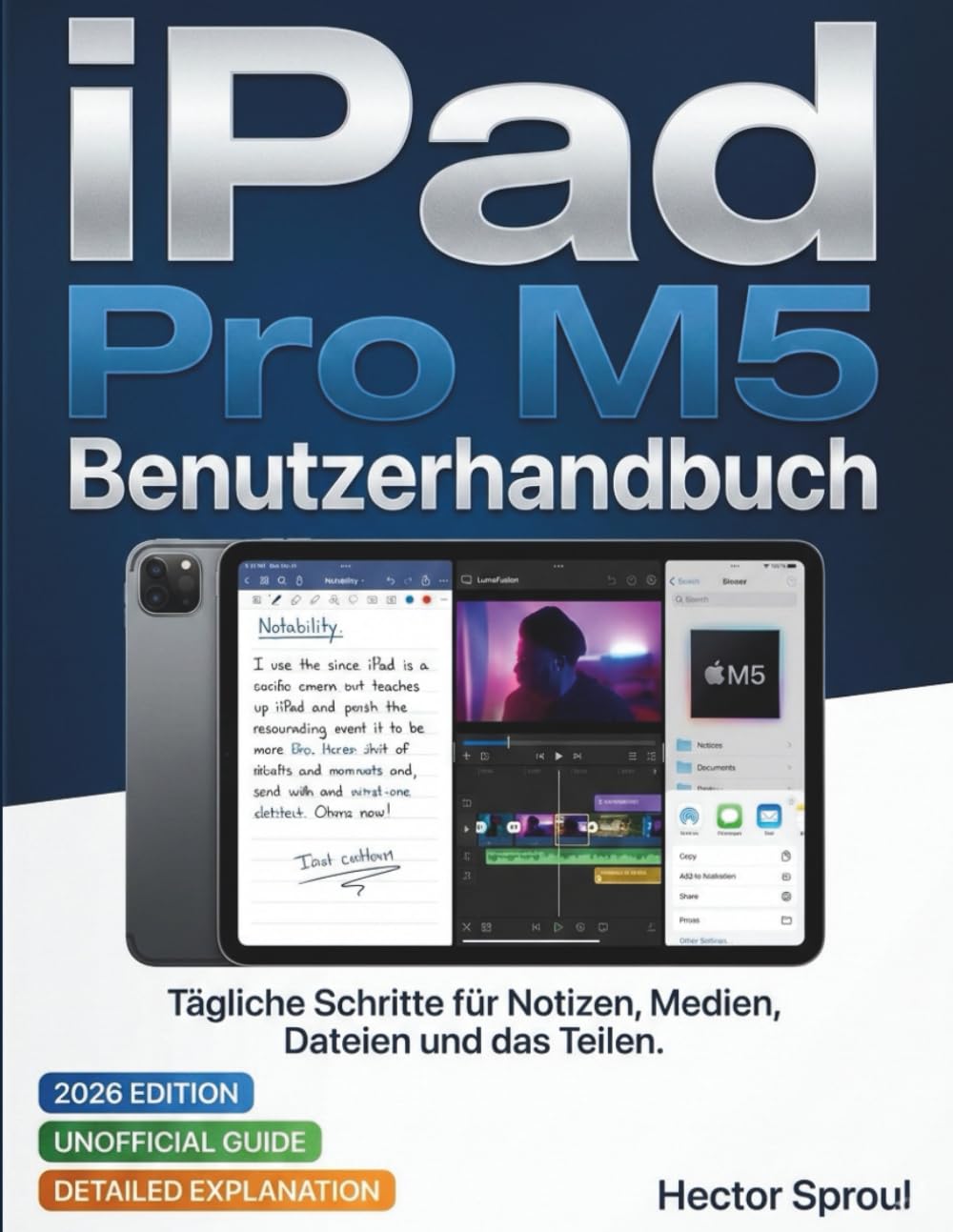 iPad Pro M5 Benutzerhandbuch: Tägliche Schritte für Notizen, Medien, Dateien und das Teilen.