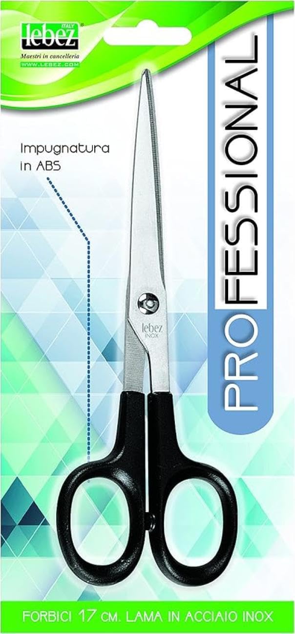 Lebez forbice in acciaio inox manico in plastica ABS dimensioni 17 cm
