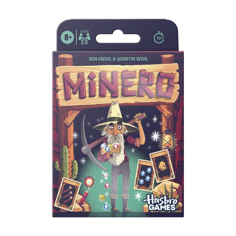 Hasbro Gaming Minero Card Game – Easy to Learn, Fast-Action Strategy Card Game – Fun Family Games for Children, Teens and Adults – 2 to 5 Players – 20 Mins – Ages 8+ — image 1