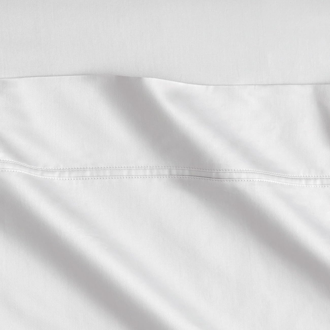 Sheridan Navy Blue Egyptian Cotton Sateen White Flat Sheets Super King 305 X 270Cm