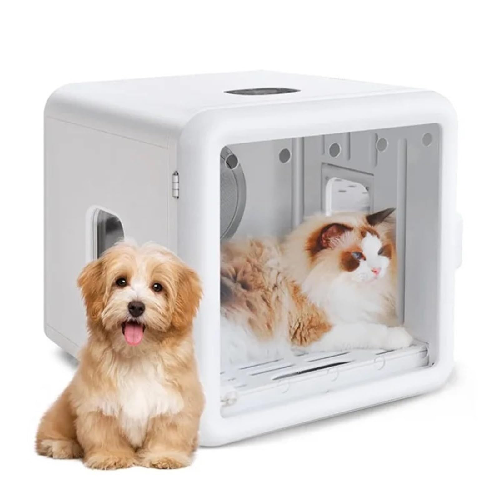 Secador De Mascotas Máquina Secadora De Pelo For Perros Y Mascotas, Secado Inteligente Automático, Control De Temperatura, Cabina De Secado Ultrasilenciosa, Suministros De Baño For Animales Pequeños S