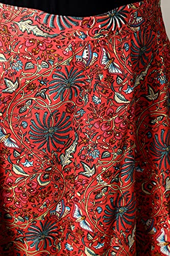 Image of Ravaiyaa - Attitude is everything Cotton Hand Block Floral Printed Wrap Around Women's Free Size Skirt Rapron