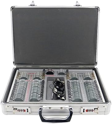 Optical Equipment 104 Trial Lens Set Metal Rims Aluminium Case + Free Frame