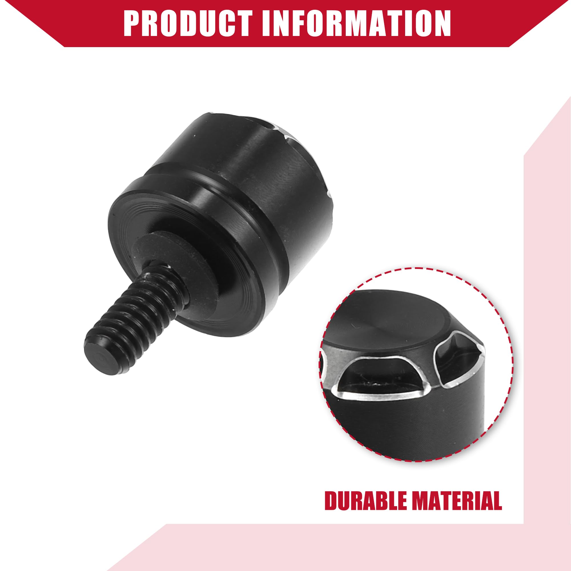A ABSOPRO Tornillo De Asiento Para Harley Davidson Sportster 96-03 1 Pieza | Color Negro, Material Aleación Aluminio, Tamaño 33X20Mm, Rosca 1/4"-20, Para Harley Touring, Para Harley Softail