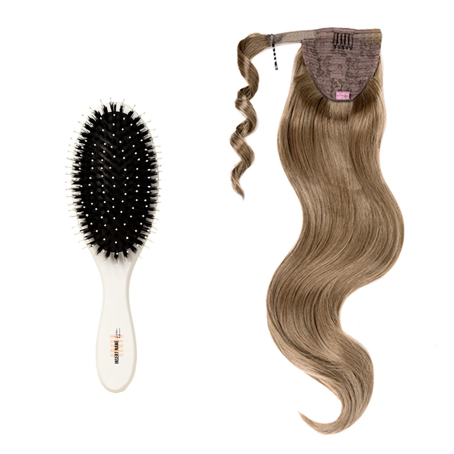 INH Hair Brit Ponytail Extension with Paddle Brush 26
